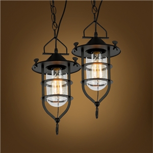 American Rural Industrial Retro Style Iron Craft Dock Pendant Light