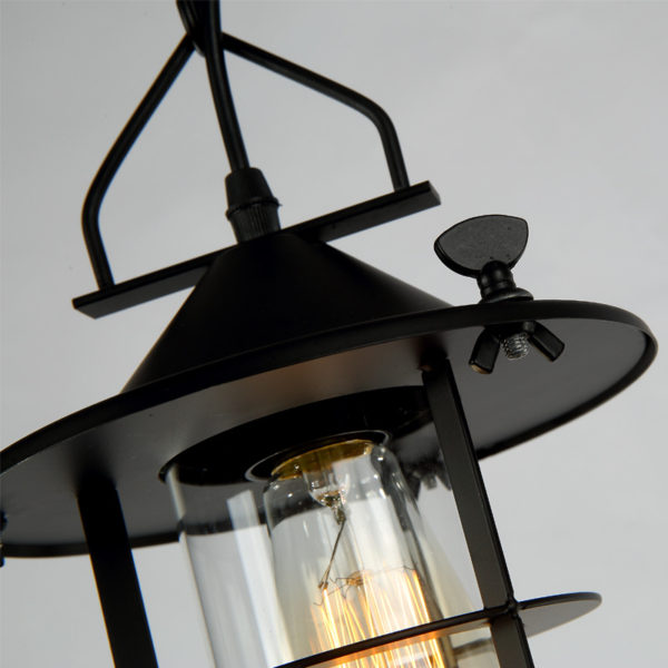 American Rural Industrial Retro Style Iron Craft Dock Pendant Light - Image 5