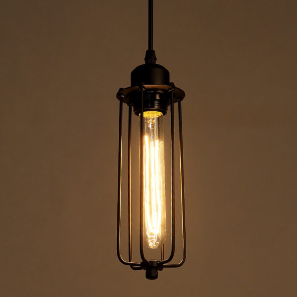 American Rural Industrial Retro Style Iron Craft Black / Copper Color Lamphead Pendant Light - Image 5