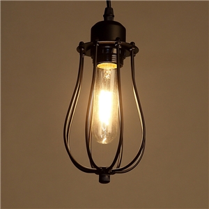 American Rural Industrial Retro Style Iron Craft Pomelo Shaped Black Ceiling Light