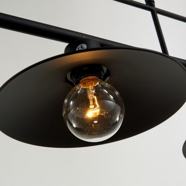 American Rural Industrial Retro Style Iron Craft Black/White Three Lights Pendant Ligh - Image 5