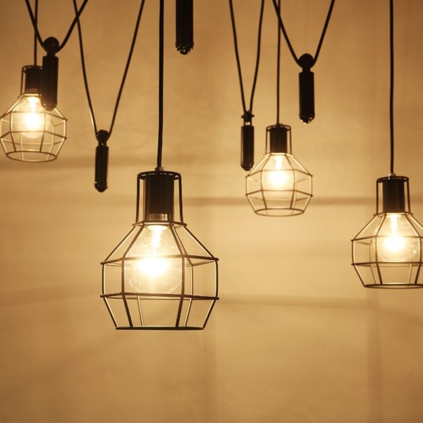 American Rural Industrial Retro Style Iron Craft Lifting Small Iron Cage Pendant Light - Image 4