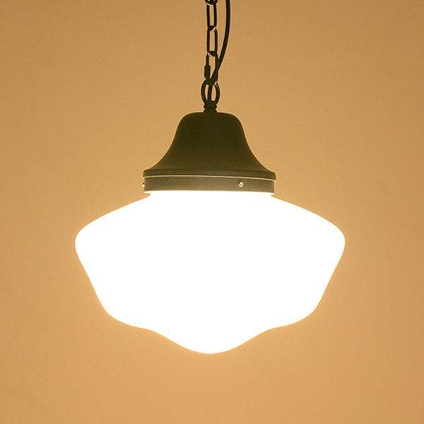 Glass Pendant Light Matte Black 1 Light Schoolhouse Glass Shade Mini Pendant - Image 5