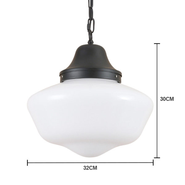 Glass Pendant Light Matte Black 1 Light Schoolhouse Glass Shade Mini Pendant - Image 2