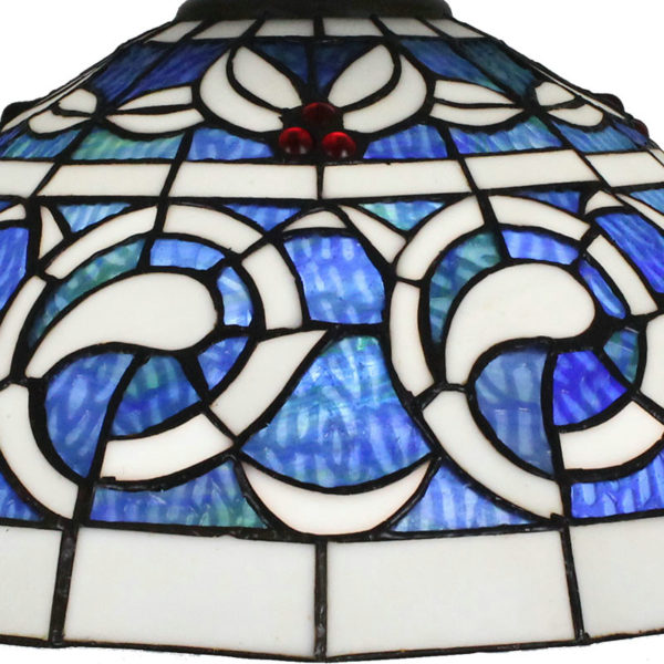 16inch European Pastoral Retro Style Pendant Lights Blue Pattern Glass Shade Bedroom Living Room Dining Room Kitchen Lights - Image 5