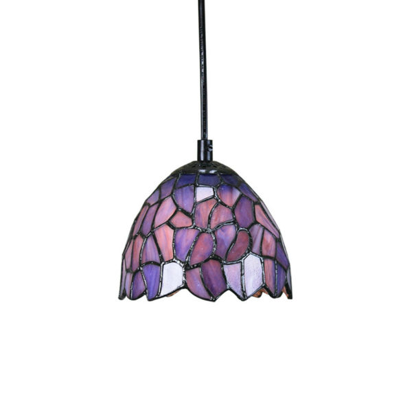 Stained Glass Look Hanging Ceiling Light Tiffany 6 inch European Pastoral Retro Pendant Light - Image 7