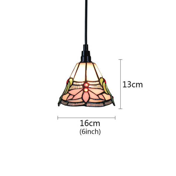 6inch European Pastoral Retro Style Pendant Light Lotus Pattern Shade Bedroom Living Room Dining Room Kitchen Lights - Image 2