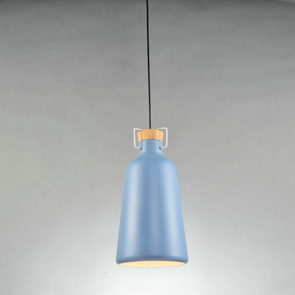 Nordic Simple Pendant Light Sky Blue Creative Dining Room Study Room Bedroom light Single Light - Image 8