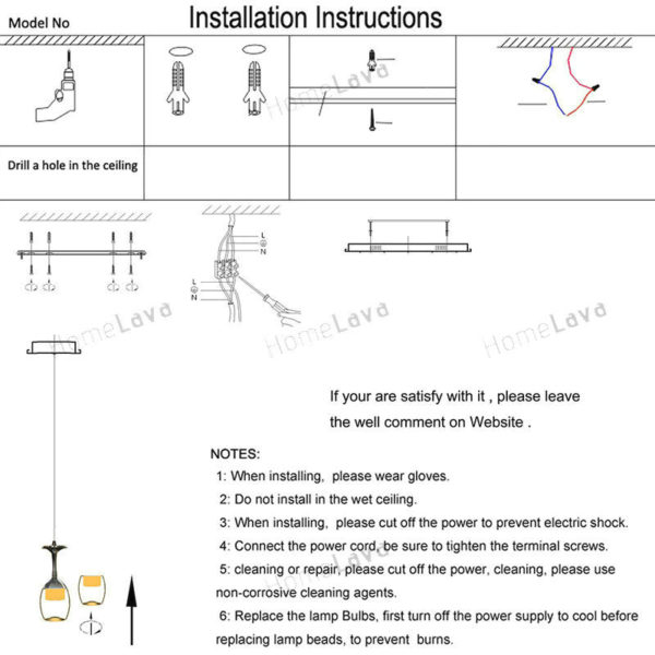 Ceiling Lights 3W LED Cup Chandelier Light Wineglass Pendant Lamp for Living Room Bar Saloon Dining Room Lighting Ideas Dining Room Lighting Ideas Living Room Bedroom Lighting (Fate To Love) - Image 4