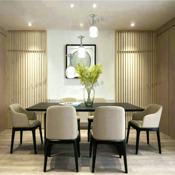 Ceiling Lights 25cm Round 9W LED Bar Wineglass Chandelier Dining Room Lighting Ideas Pendant Lamp (Fate To Love) - Image 6