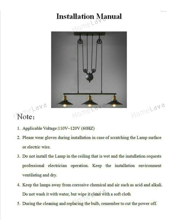 Ceiling Lights American Country Wrought Iron Chandelier Industrial Wind Pendant 3 Lights - Image 3