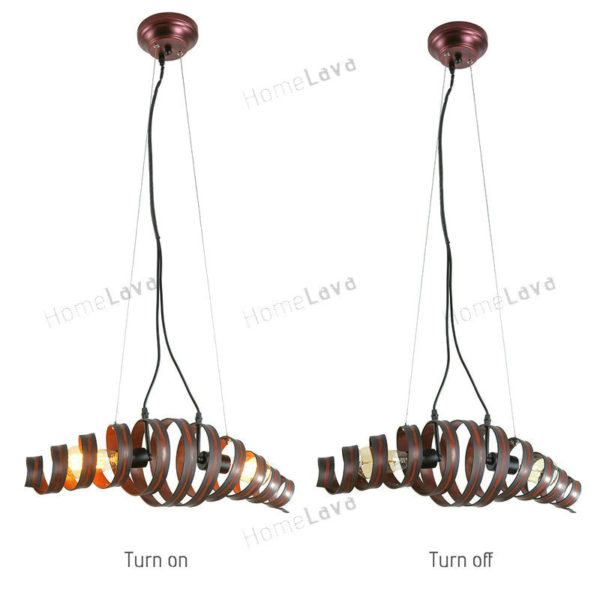 Retro Bar Iron Lamp Modern Minimalist Industrial Style Chandelier Ceiling Lights (Hold The Moment) - Image 7