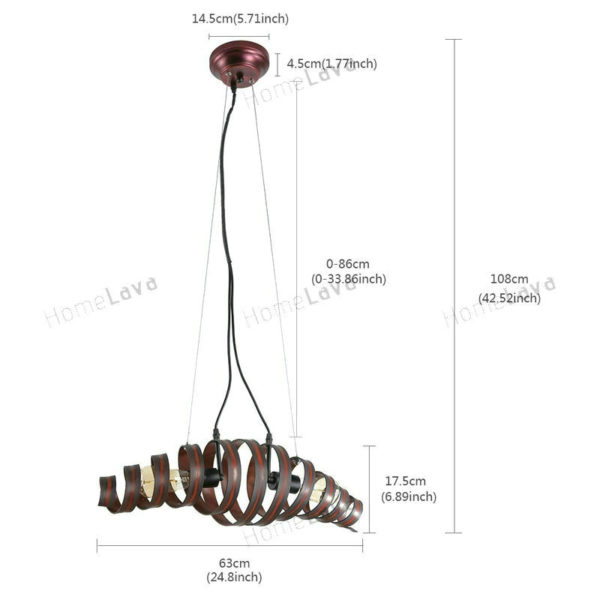 Retro Bar Iron Lamp Modern Minimalist Industrial Style Chandelier Ceiling Lights (Hold The Moment) - Image 8