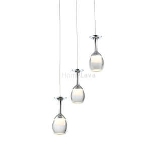 Ceiling Lights 25cm Round 9W LED Bar Wineglass Chandelier Dining Room Lighting Ideas Pendant Lamp (Fate To Love)