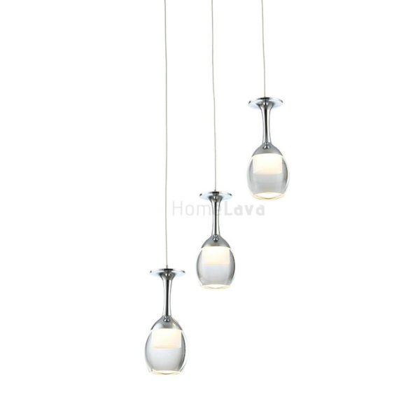 Ceiling Lights 25cm Round 9W LED Bar Wineglass Chandelier Dining Room Lighting Ideas Pendant Lamp (Fate To Love) - Image 5
