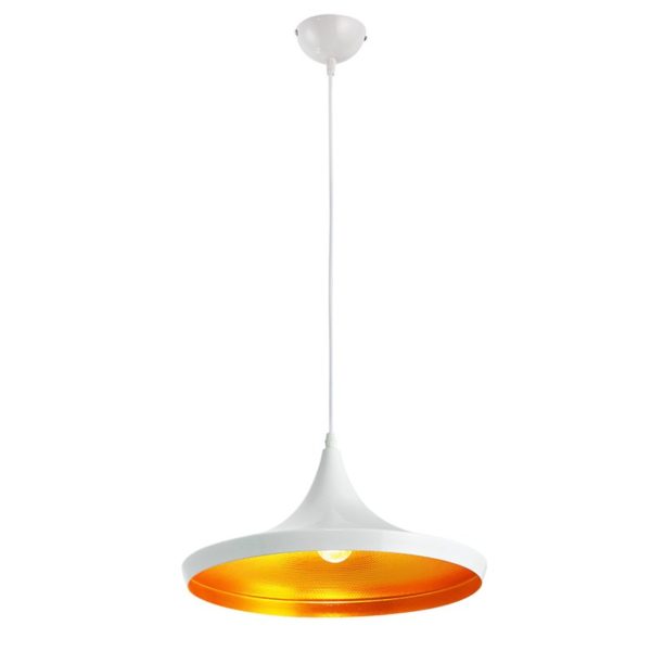 Modern Simple Style Iron Craft Pendant Light Living Room Dining Room Cafe Light Black White 2 Options - Image 6