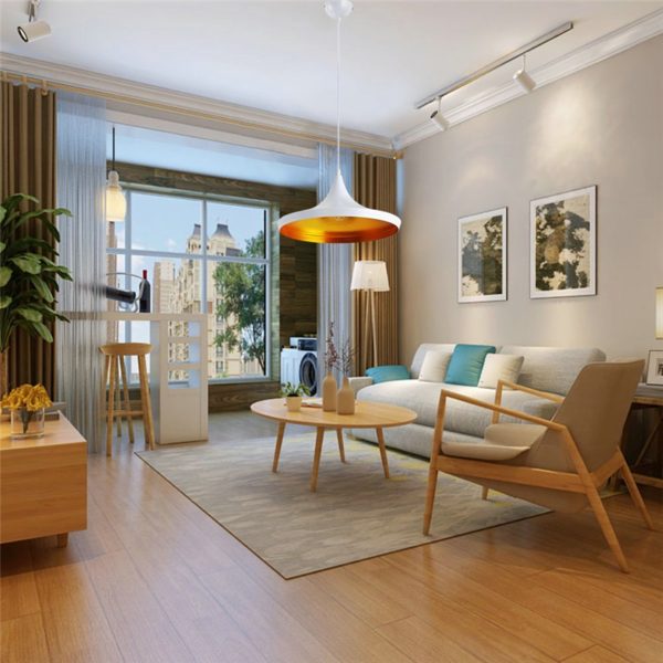 Modern Simple Style Iron Craft Pendant Light Living Room Dining Room Cafe Light Black White 2 Options - Image 7