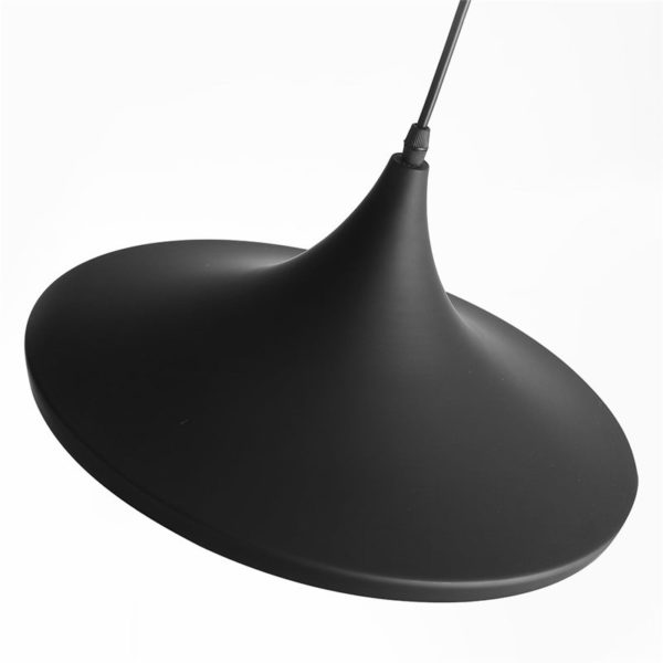 Modern Simple Style Iron Craft Pendant Light Living Room Dining Room Cafe Light Black White 2 Options - Image 4