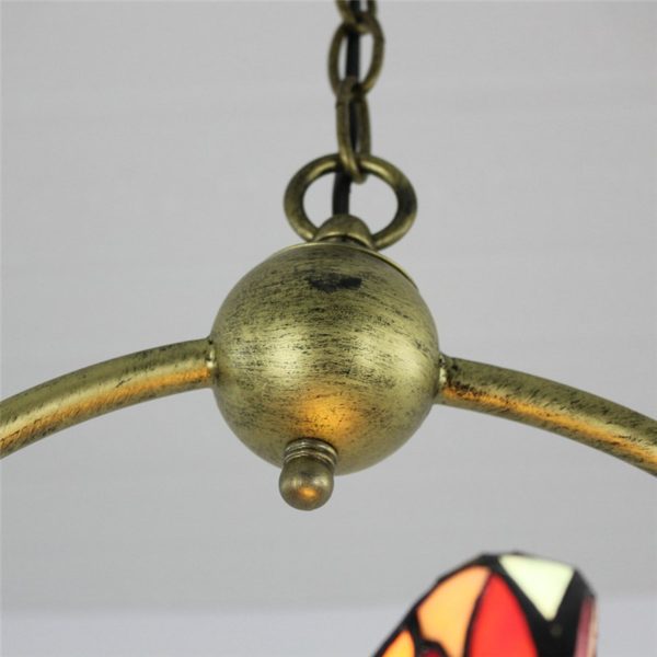 Tiffany Pendant Light Glass Parrot Shade European Pastoral Retro Style Bedroom Living Room Dining Room Light - Image 5