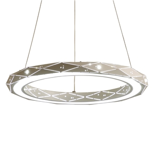 Postmodern Simple LED Pendant Light Welding Forging Craft Pendant Light Acrylic LED Halo Pendant Light Energy Saving