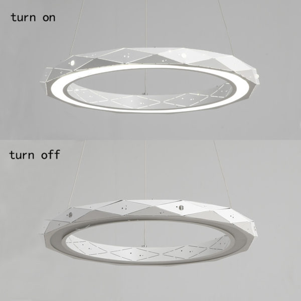 Postmodern Simple LED Pendant Light Welding Forging Craft Pendant Light Acrylic LED Halo Pendant Light Energy Saving - Image 9
