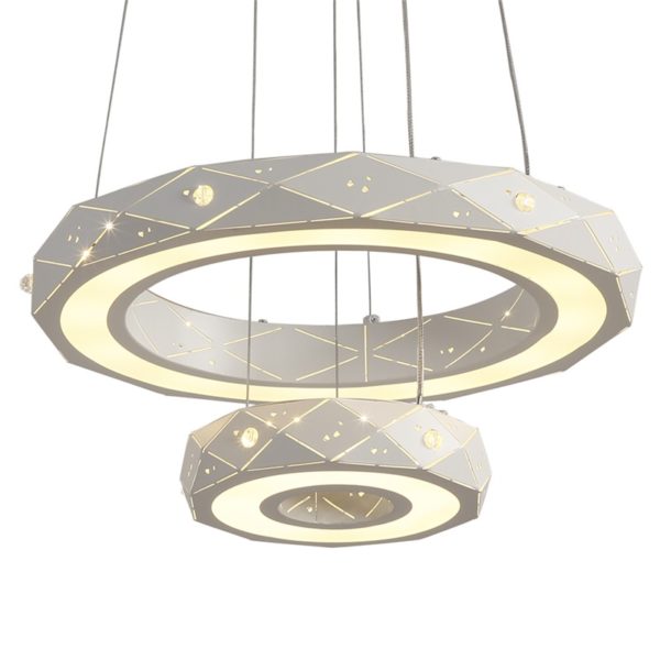 Postmodern Simple LED Pendant Light Welding Forging Craft Pendant Light Acrylic LED Halo Pendant Light Energy Saving - Image 7