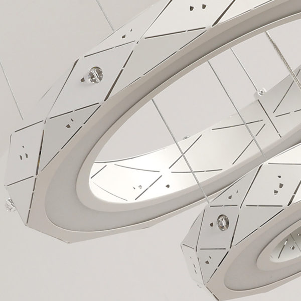 Postmodern Simple LED Pendant Light Welding Forging Craft Pendant Light Acrylic LED Halo Pendant Light Energy Saving - Image 4