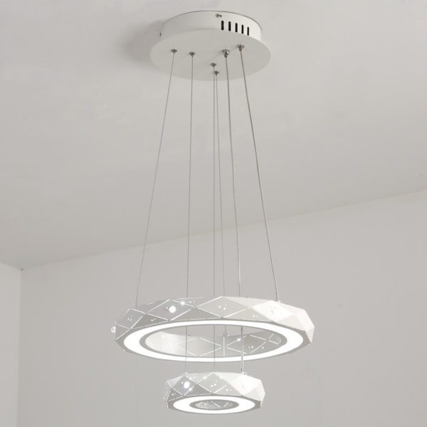 Postmodern Simple LED Pendant Light Welding Forging Craft Pendant Light Acrylic LED Halo Pendant Light Energy Saving - Image 6
