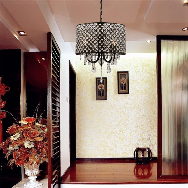 Retro Pendant Light Iron Black Craft Pendant Light Living Room Bedroom Kitchen Dining Room Light - Image 8