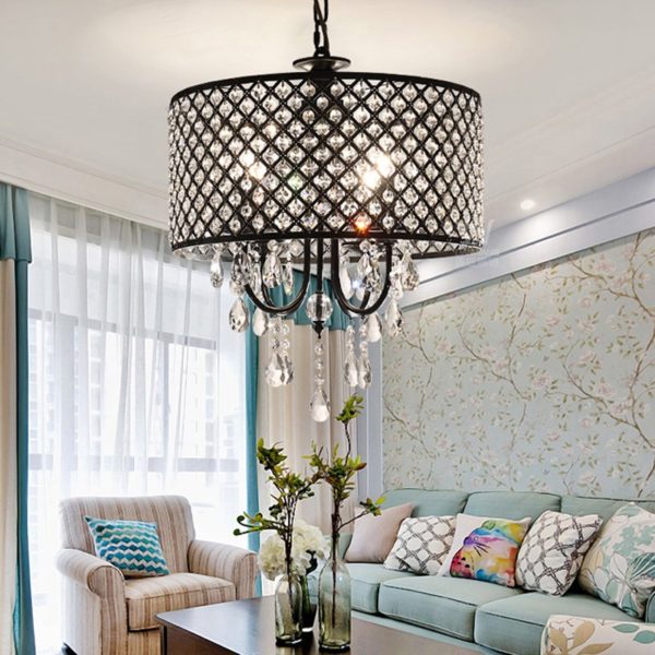 Retro Pendant Light Iron Black Craft Pendant Light Living Room Bedroom Kitchen Dining Room Light - Image 2