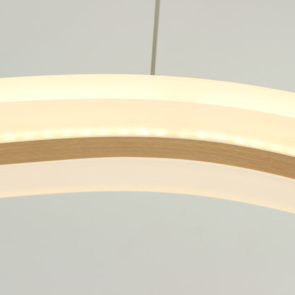 Modern Contemporary Ceiling Lights LED Acrylic Pendant Light Wave Shape Light with Golden Inlay - Image 11