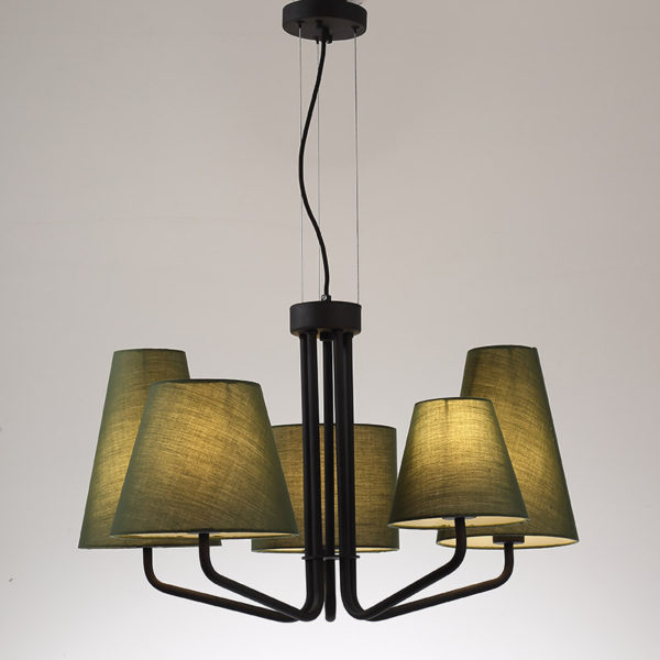 Modern Cloth Art Pendant Light 1 Tier 5-lights Pendant Light Living Room Dining Room Lighting - Image 8