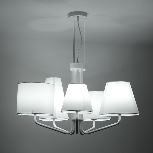Modern Cloth Art Pendant Light 1 Tier 5-lights Pendant Light Living Room Dining Room Lighting - Image 3