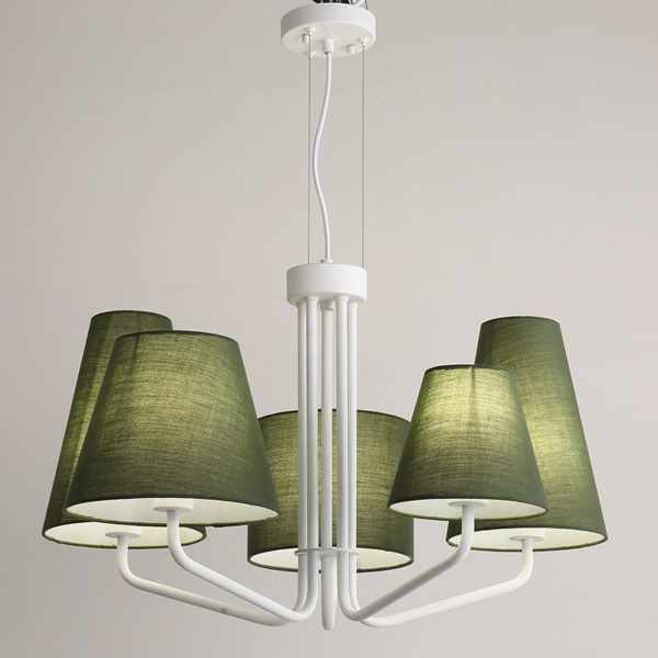 Modern Cloth Art Pendant Light 1 Tier 5-lights Pendant Light Living Room Dining Room Lighting - Image 4