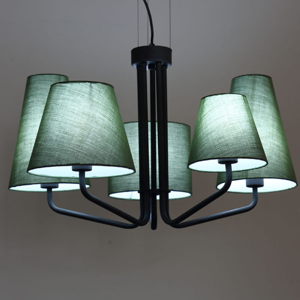 Modern Cloth Art Pendant Light 1 Tier 5-lights Pendant Light Living Room Dining Room Lighting - Image 6