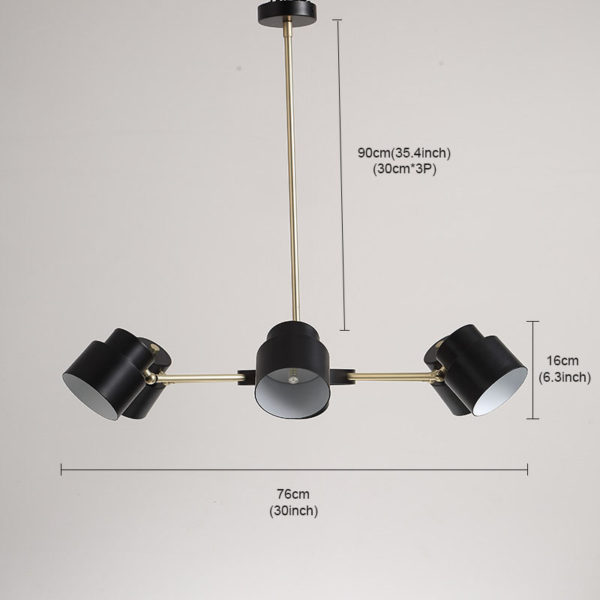 Modern Metal Chandelier 1 Tier 6-lights Chandelier Living Room Dining Room Lighting - Image 2