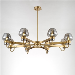 Modern Vintage Chandelier Bedroom Dining Room Lighting Glass Shade 8-lights