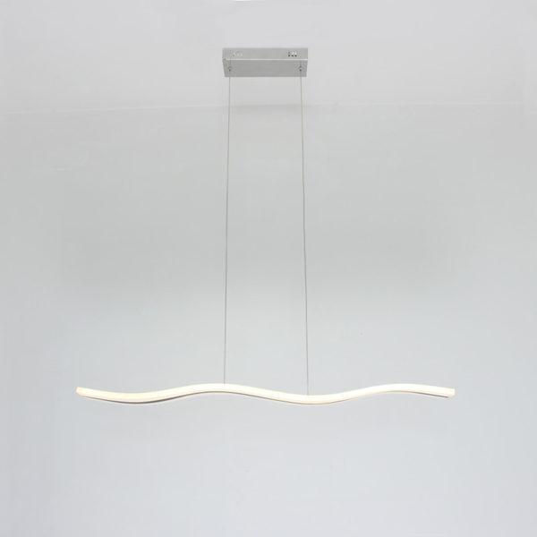 Modern Contemporary Ceiling Lights LED Acrylic Pendant Light Wave Shape Light with Black Inlay - Image 3