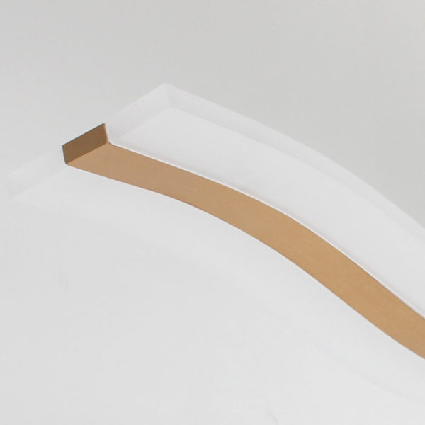 Modern Contemporary Ceiling Lights LED Acrylic Pendant Light Wave Shape Light with Golden Inlay - Image 2