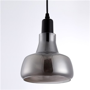 Glass Pendant Light for Kitchen Island Silver Grey Vintage Industrial LOFT