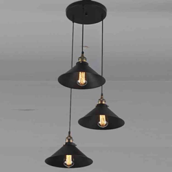 Vintage pendant lights Iron Kitchen Lighting Ideas light with 3 lights - Image 2