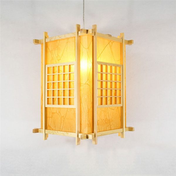 Unique Wooden Pendant Light Japanese Creative Pendant Light Modern Decorative Lighting - Image 7