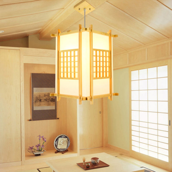 Unique Wooden Pendant Light Japanese Creative Pendant Light Modern Decorative Lighting - Image 8