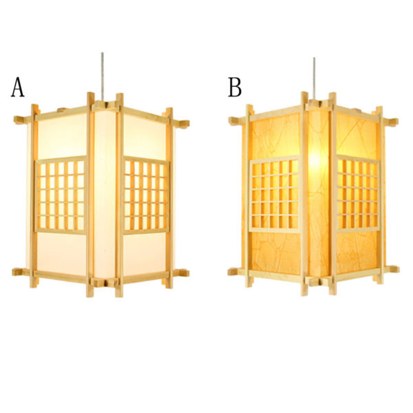 Unique Wooden Pendant Light Japanese Creative Pendant Light Modern Decorative Lighting - Image 2