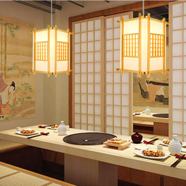 Unique Wooden Pendant Light Japanese Creative Pendant Light Modern Decorative Lighting - Image 3