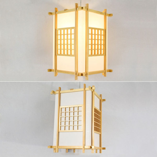 Unique Wooden Pendant Light Japanese Creative Pendant Light Modern Decorative Lighting - Image 4