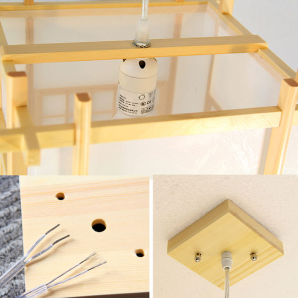 Unique Wooden Pendant Light Japanese Creative Pendant Light Modern Decorative Lighting - Image 6