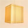 Large Wooden Pendant Light Square Japanese Pendant Light Living Room Bedroom Study Light