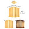 Large Wooden Pendant Light Square Japanese Pendant Light Living Room Bedroom Study Light - Image 9