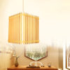Large Wooden Pendant Light Square Japanese Pendant Light Living Room Bedroom Study Light - Image 6